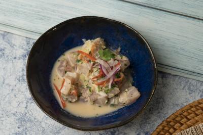 Ceviche con leche de tigre