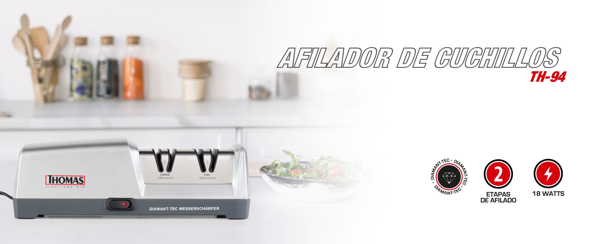 AFILADOR DE GUGHILLOS TH-94. 2 ETAPAS DE AFILADO 18 WATTS